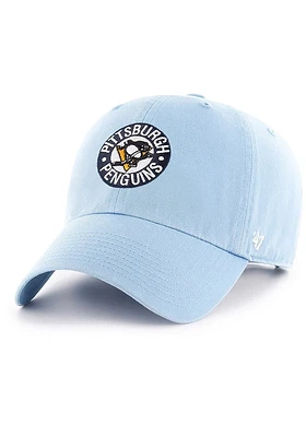 47 Pittsburgh Penguins Retro Clean Up Adjustable Hat - Light Blue