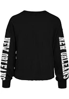 47 New Orleans Saints Womens Black Parkway LS Tee