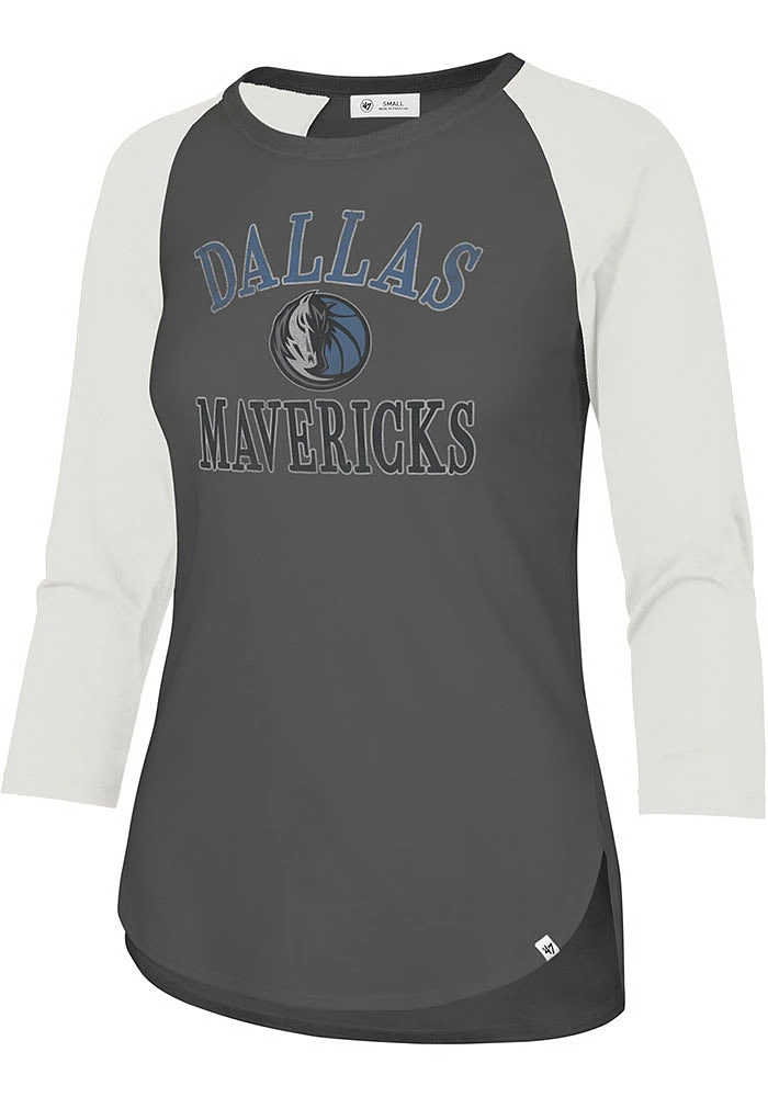 47 Dallas Mavericks Womens Charcoal Debbie Franklin LS Tee