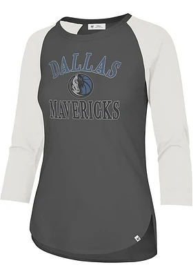 47 Dallas Mavericks Womens Charcoal Debbie Franklin LS Tee