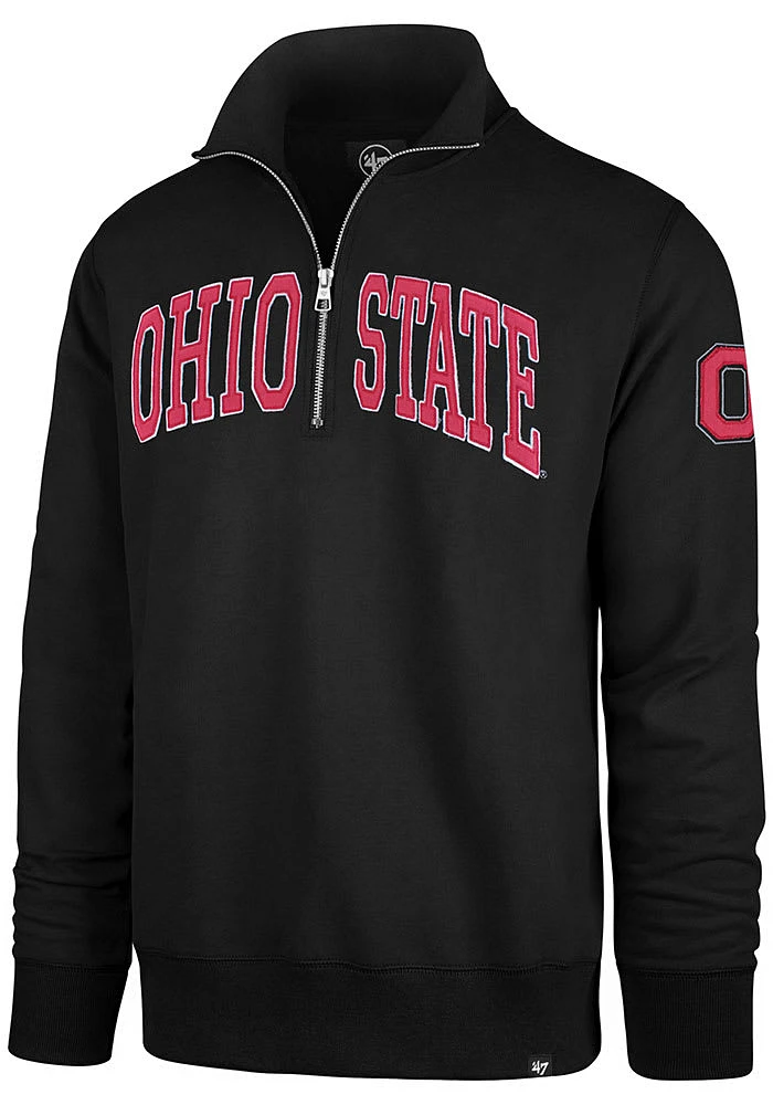 47 Ohio State Buckeyes Mens Striker Long Sleeve Qtr Zip Fashion Pullover