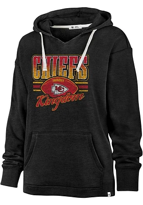 47 Kansas City Chiefs Womens Black Ombre Kennedy Hooded Sweatshirt