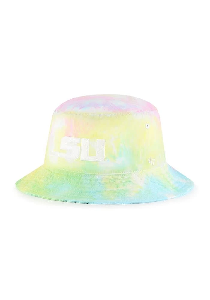 47 LSU Tigers White White Trucking Bucket Mens Bucket Hat