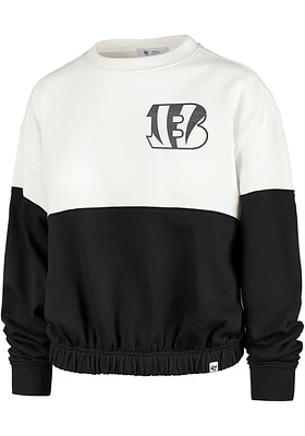 47 Cincinnati Bengals Womens White Take Two Crew Sweatshirt