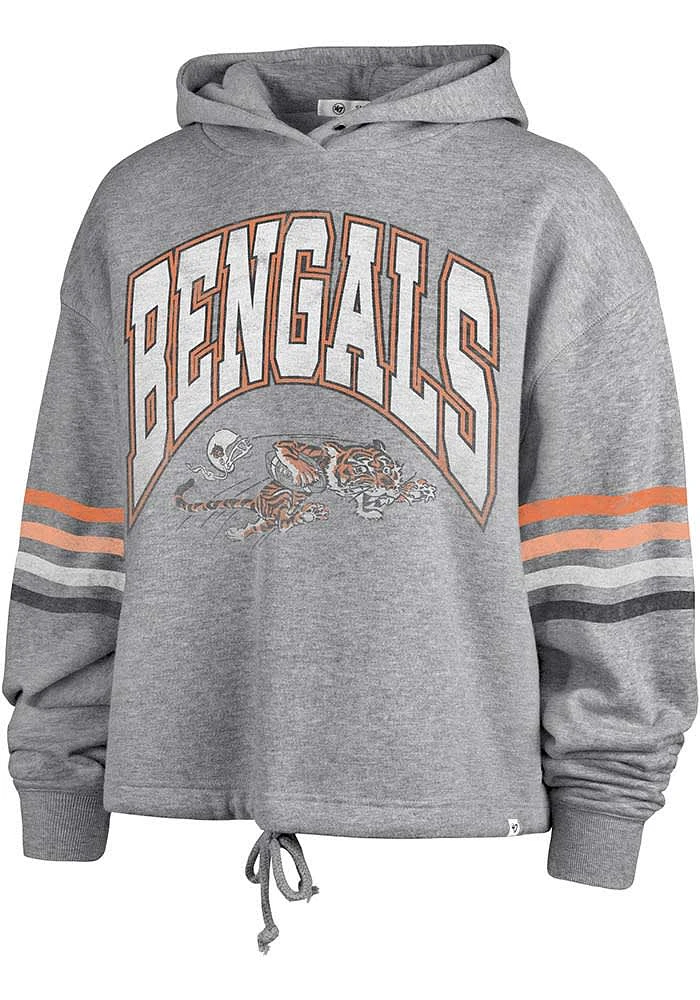 47 Cincinnati Bengals Womens Grey Upland Hooded Sweatshirt