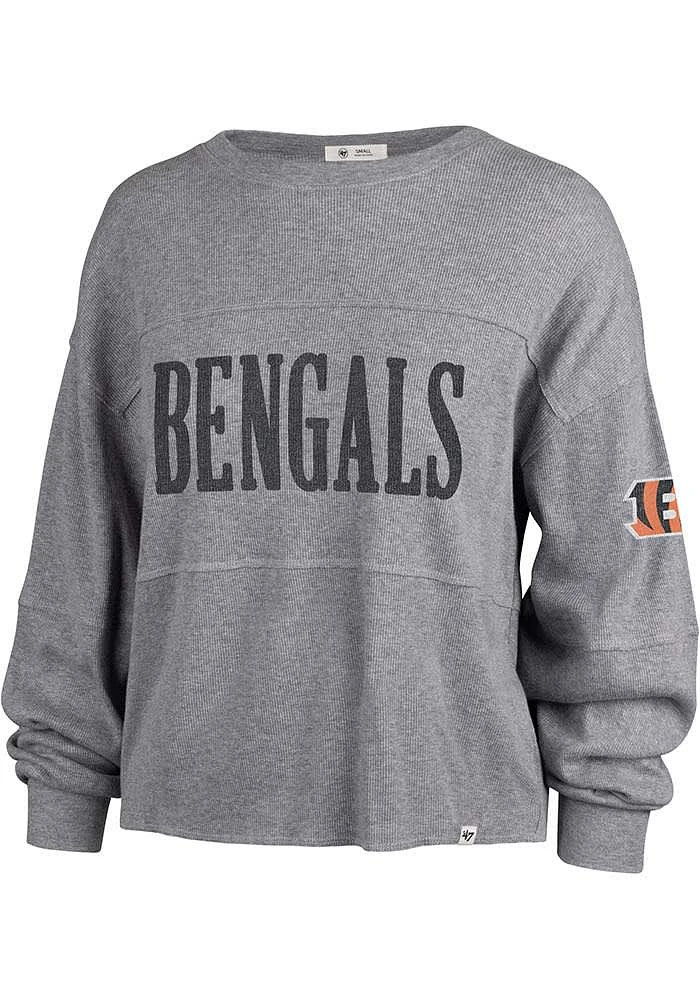 47 Cincinnati Bengals Womens Grey Get Loud LS Tee