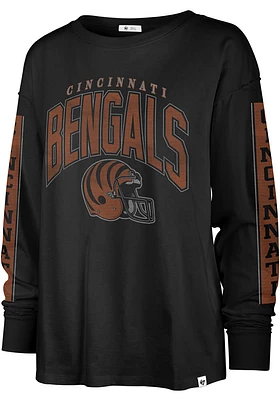 47 Cincinnati Bengals Womens Black Tomcat LS Tee