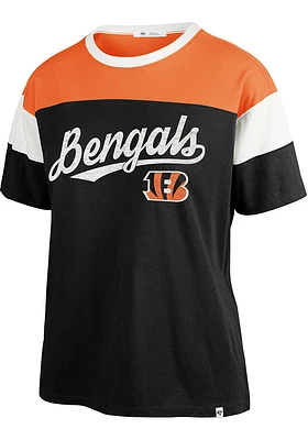 47 Cincinnati Bengals Womens Black Time Off Short Sleeve T-Shirt