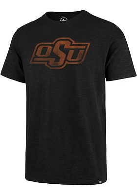 47 Oklahoma State Cowboys Black Scrum Short Sleeve Fashion T Shirt