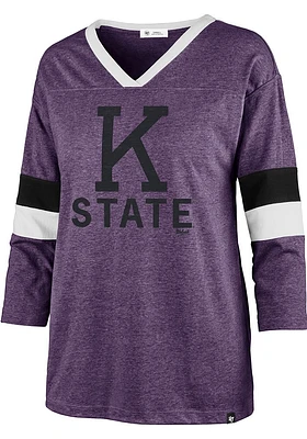 47 K-State Wildcats Womens Purple Piper LS Tee