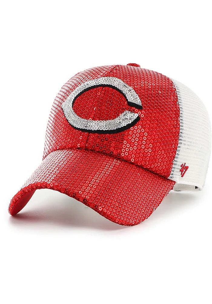 47 Cincinnati Reds Red Cooperstown Dazzle Mesh Womens Adjustable Hat