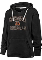 47 Cincinnati Bengals Womens Black Kennedy Design Hooded Sweatshirt