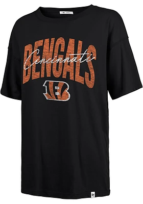 47 Cincinnati Bengals Womens Black Sadie Short Sleeve T-Shirt