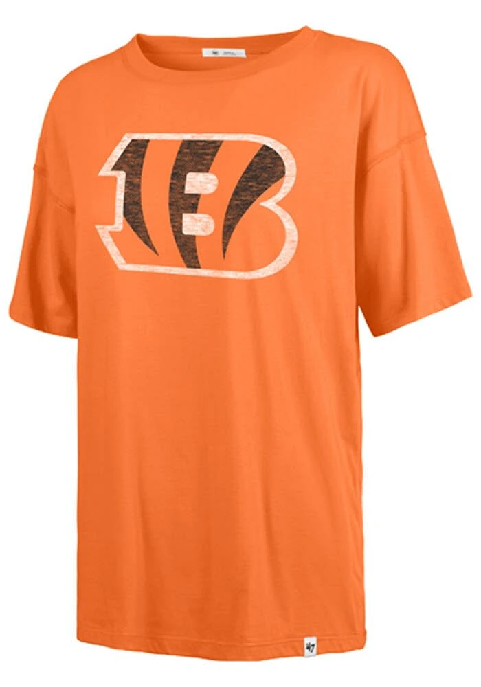 47 Cincinnati Bengals Womens Orange Premier Sadie Short Sleeve T-Shirt