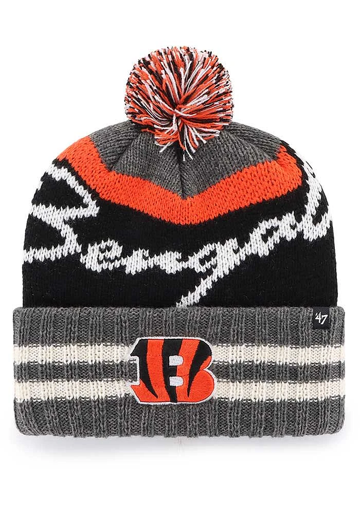 47 Cincinnati Bengals Grey Hyperbolic Cuff Mens Knit Hat