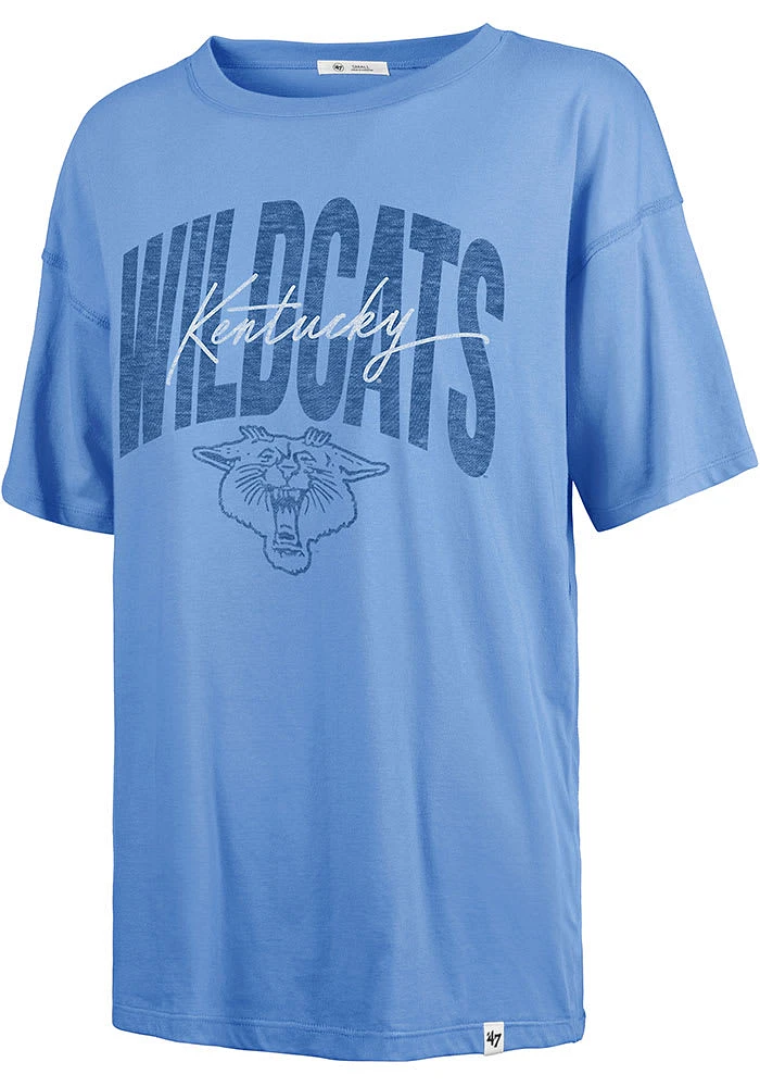 47 Kentucky Wildcats Womens Blue Luminance Sadie Short Sleeve T-Shirt