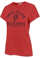 47 Ohio State Buckeyes Womens Red Fresh Start Frankie Short Sleeve T-Shirt