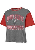 47 Ohio State Buckeyes Womens Grey Clubhouse Ziggy Short Sleeve T-Shirt