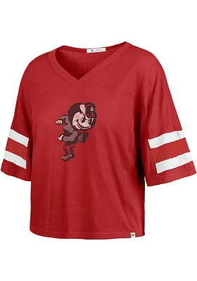 47 Ohio State Buckeyes Womens Red Premier Scout Short Sleeve T-Shirt