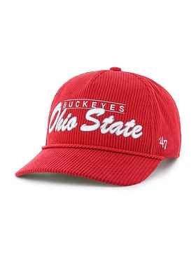 47 Ohio State Buckeyes Double Header Corduroy Hitch Adjustable Hat - Red