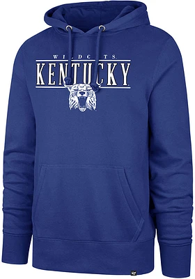 47 Kentucky Wildcats Mens Blue City Line Headline Hood Long Sleeve Hoodie