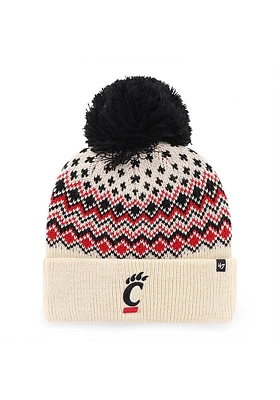 47 Cincinnati Bearcats White Elsa Cuff Womens Knit Hat