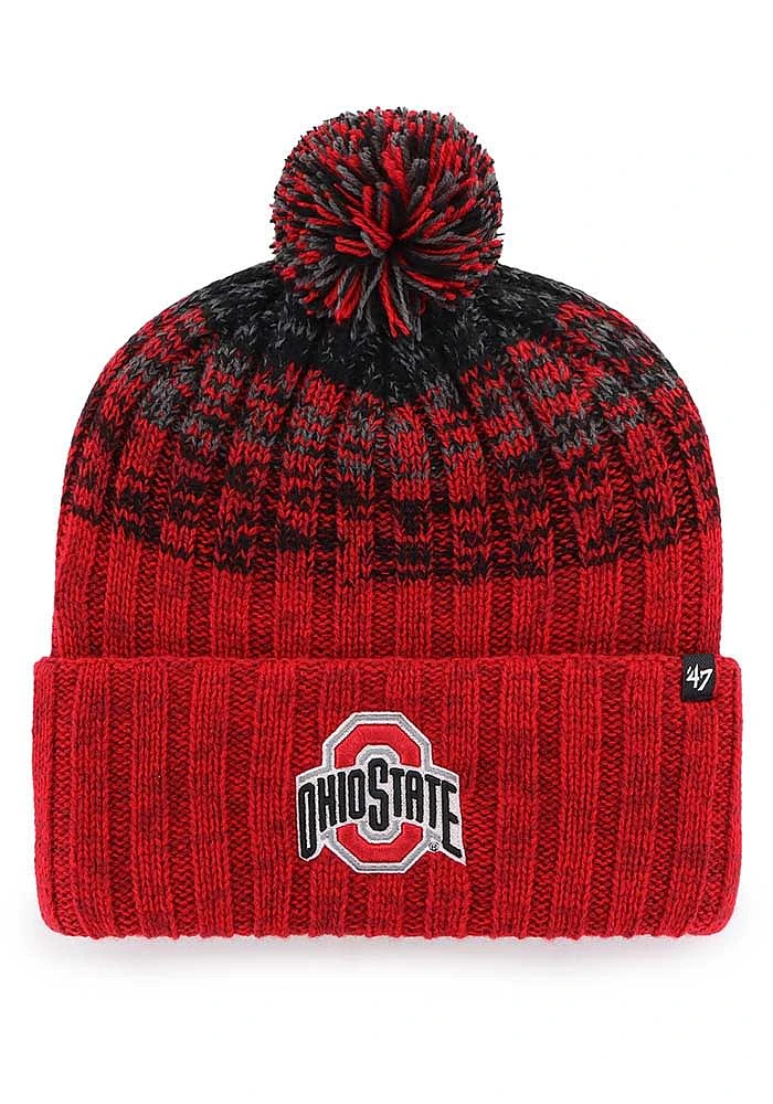 47 Ohio State Buckeyes Red Cascade Cuff Youth Youth Knit Hat