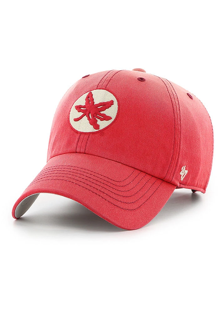 47 Ohio State Buckeyes Dusted Clean Up Adjustable Hat - Red