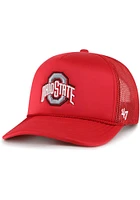 47 Ohio State Buckeyes Foam Front Mesh Trucker Adjustable Hat - Red