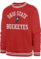 47 Ohio State Buckeyes Mens Red View Sierra Long Sleeve Fashion Sweatshirt