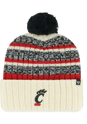 47 Cincinnati Bearcats Ivory Tavern Cuff Mens Knit Hat