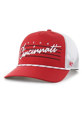 47 Cincinnati Reds DOWNBURST MESH 47 HITCH Adjustable Hat - Red