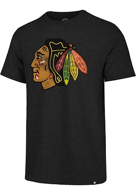 47 Chicago Blackhawks Black Match Short Sleeve Fashion T Shirt