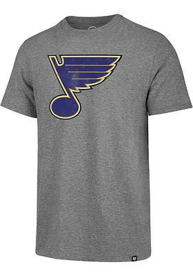 47 St Louis Blues Grey Logo Match Short Sleeve Fashion T Shirt