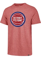 47 Detroit Pistons Red Match Short Sleeve Fashion T Shirt