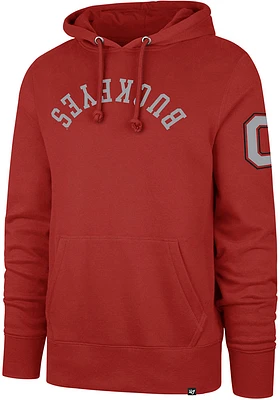 47 Ohio State Buckeyes Mens Red Headline Upside Down Fashion Hood