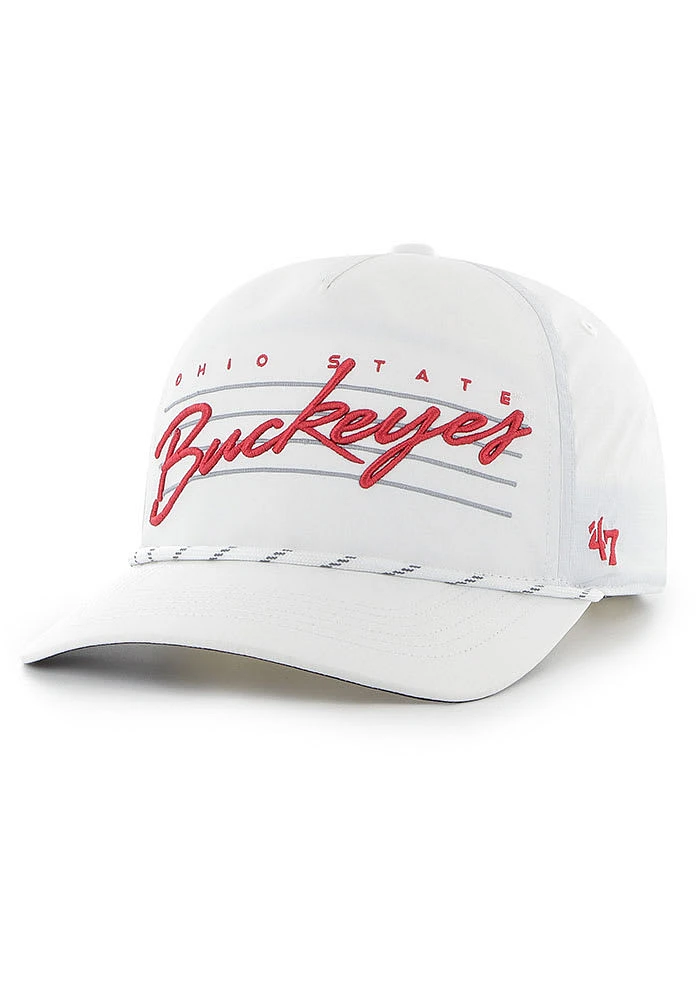 47 Ohio State Buckeyes Downburst Hitch Adjustable Hat - White