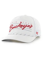 47 Ohio State Buckeyes Downburst Hitch Adjustable Hat - White