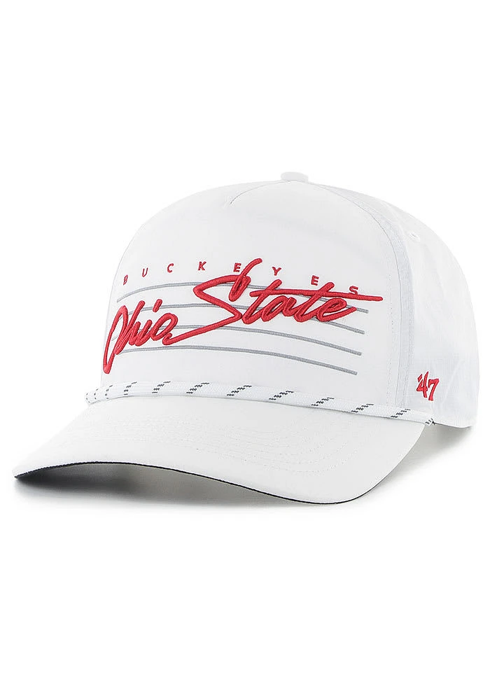 47 Ohio State Buckeyes Downburst Hitch Design Adjustable Hat - White