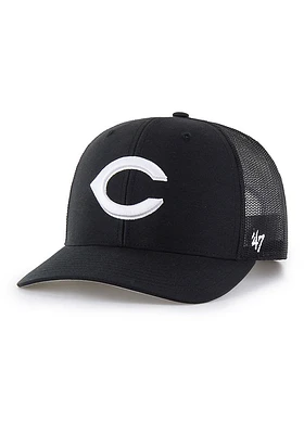 47 Cincinnati Reds White Logo Trucker Adjustable Hat - Black