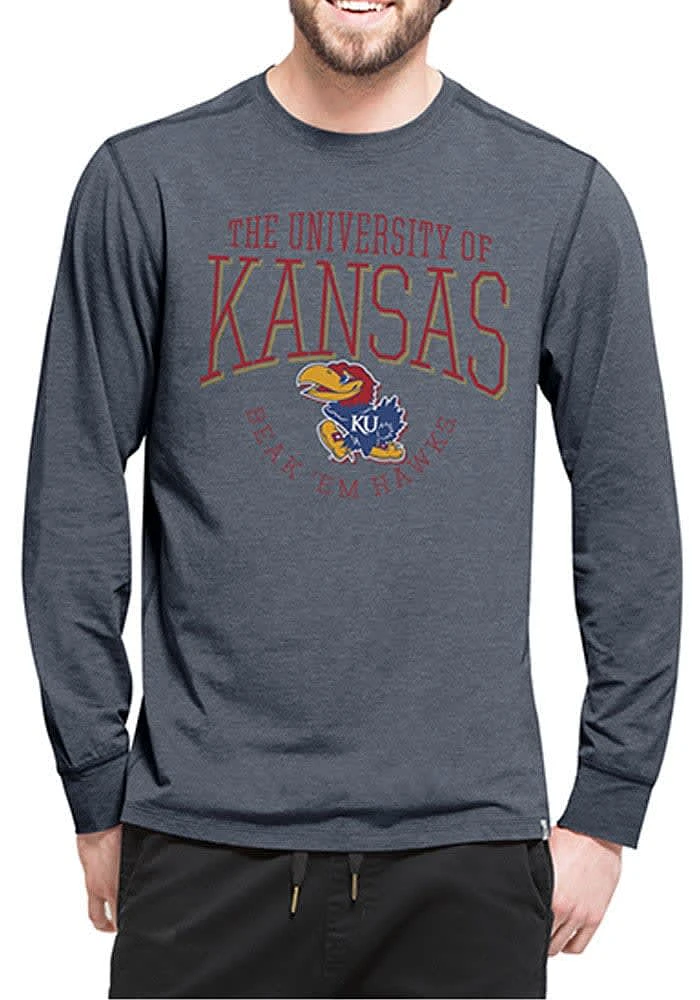 47 Kansas Jayhawks Navy Blue Cadence Long Sleeve T-Shirt