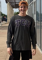 47 TCU Horned Frogs Charcoal Scrum Long Sleeve Fashion T Shirt
