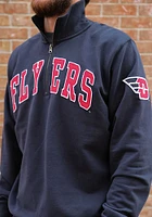 47 Dayton Flyers Mens Navy Blue Match Variety Long Sleeve Qtr Zip Fashion Pullover