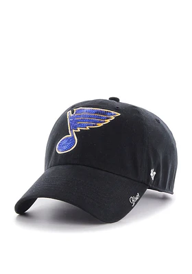 47 St Louis Blues Navy Blue Sparkle Clean Up Womens Adjustable Hat