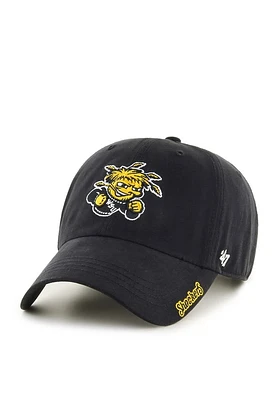 47 Wichita State Shockers Black Miata Clean Up Womens Adjustable Hat