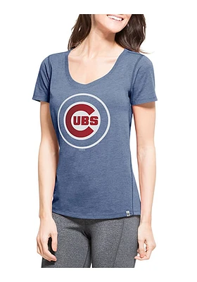 47 Chicago Cubs Womens Blue High Point Short Sleeve T-Shirt