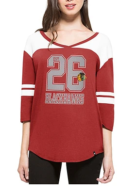 47 Chicago Blackhawks Womens Red Rush LS Tee