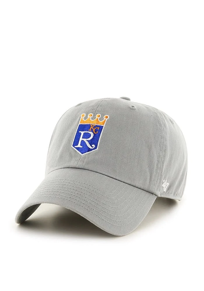 47 Kansas City Royals Grey 1969 Clean Up Youth Adjustable Hat