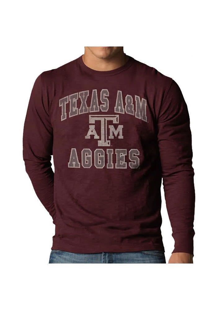 47 Texas A&M Aggies Maroon No1 Design Long Sleeve Fashion T Shirt