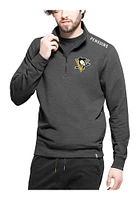 47 Pittsburgh Penguins Mens Black Forward Compete Long Sleeve Qtr Zip Pullover